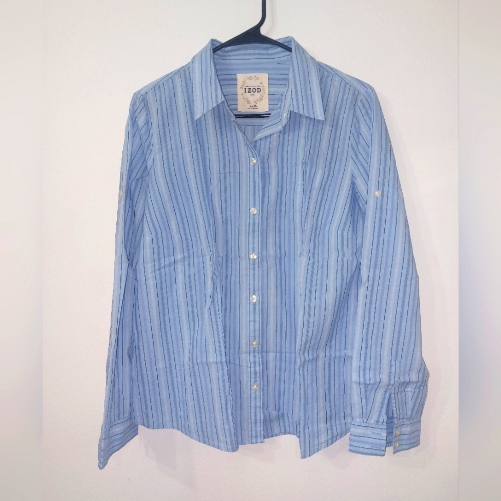 "IZOD" long sleeve button down shirts Size: XL
